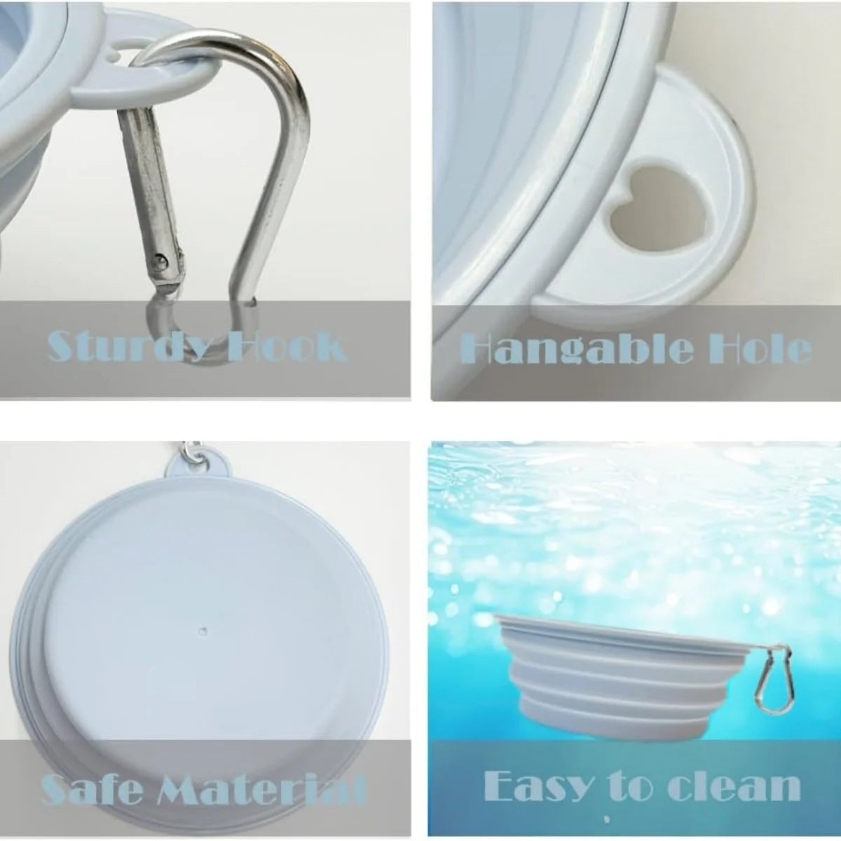 Portable and Collapsible Silicone Dog Travel Bowl