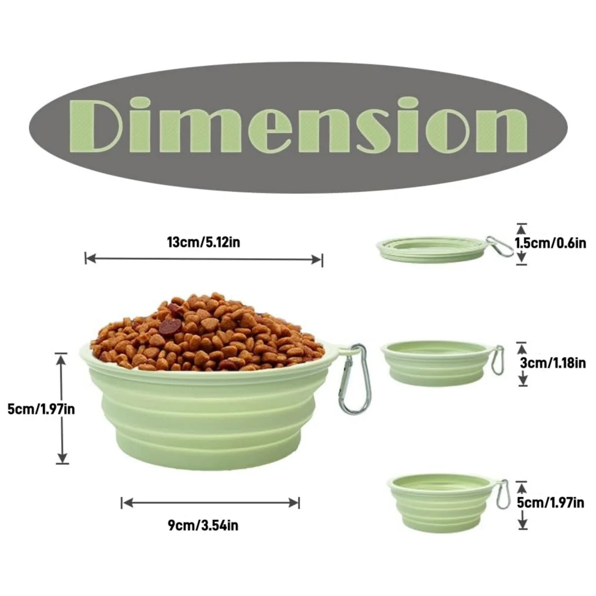 Portable and Collapsible Silicone Dog Travel Bowl