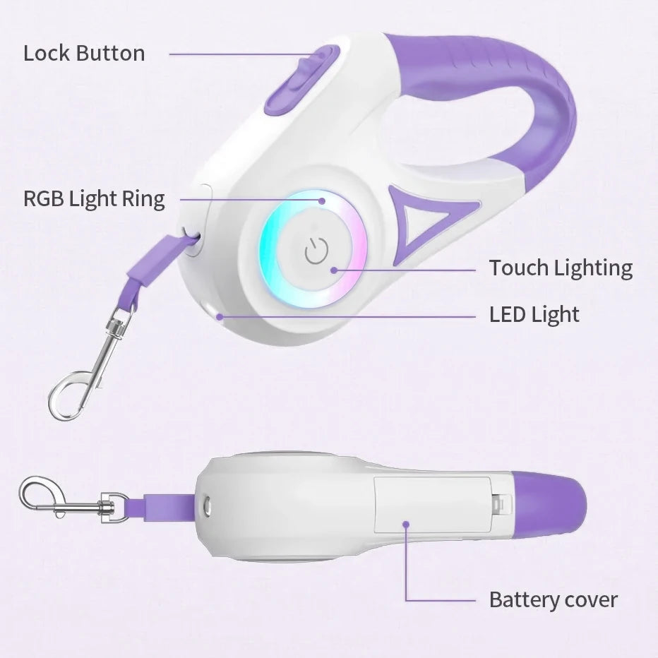 Dual Untangle Leash with LED