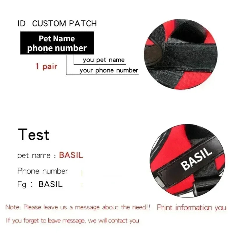Lifetime Warranty Personalized NO PULL Harness